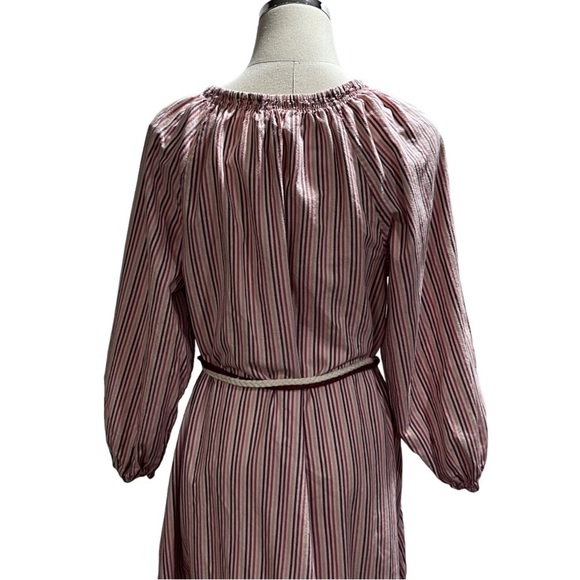 The GREAT Women’s Derby Cotton Oversize Midi Dress In Sunset Stripe 2 Med New - Picture 13 of 15